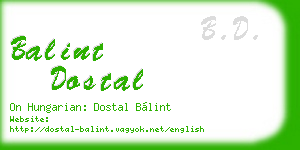 balint dostal business card